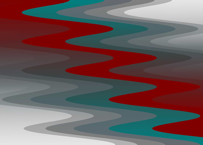 teal burgundy gray waves
