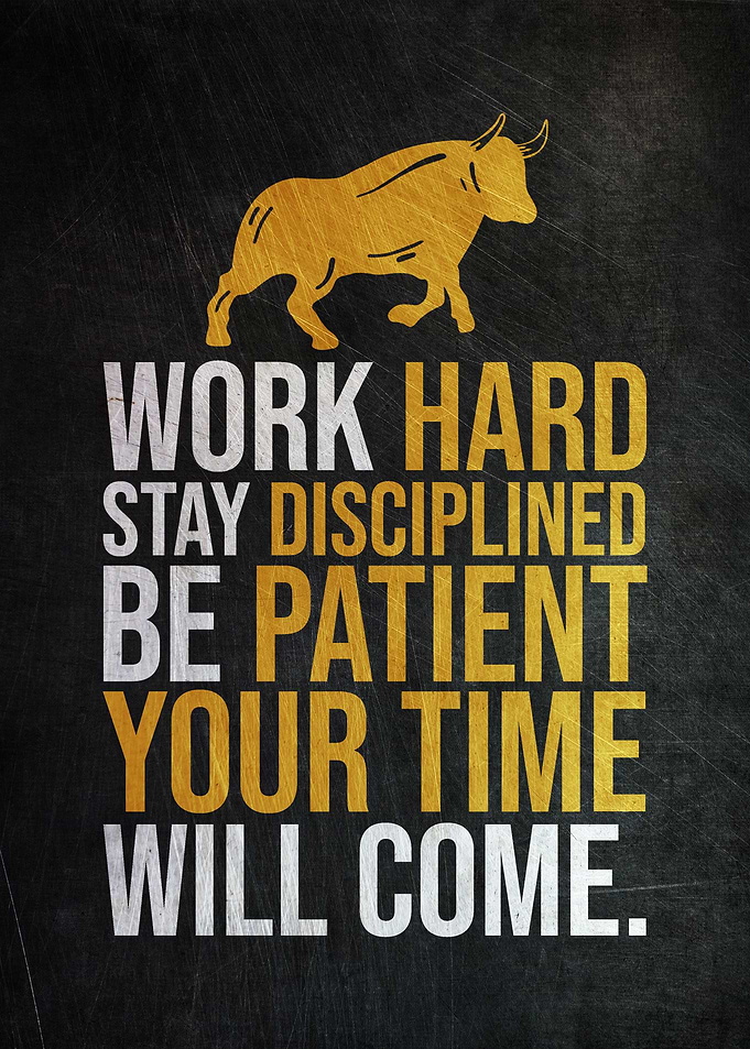 Work Hard Be Patient Gold
