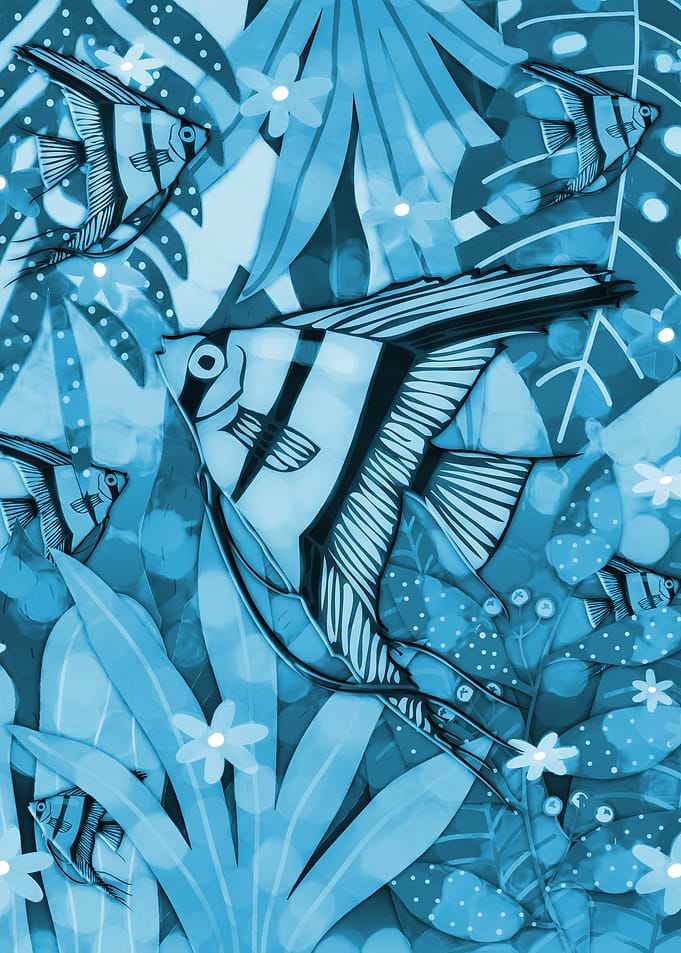 Angelfish Fantasy Scene