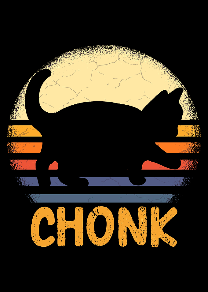Fat Cat Chonk cat Retro
