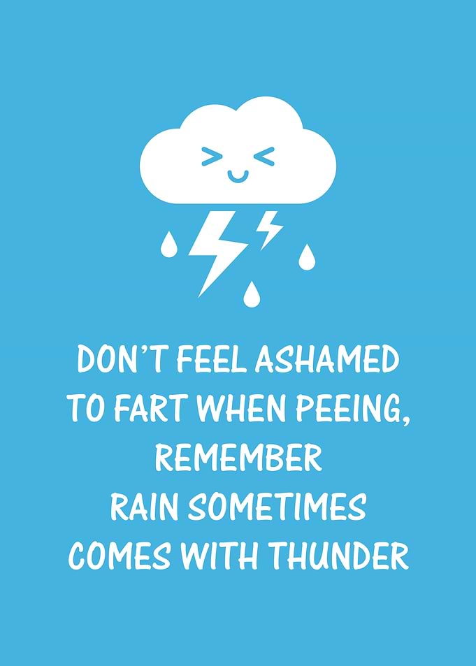 Blue Cute Bathroom Quotes