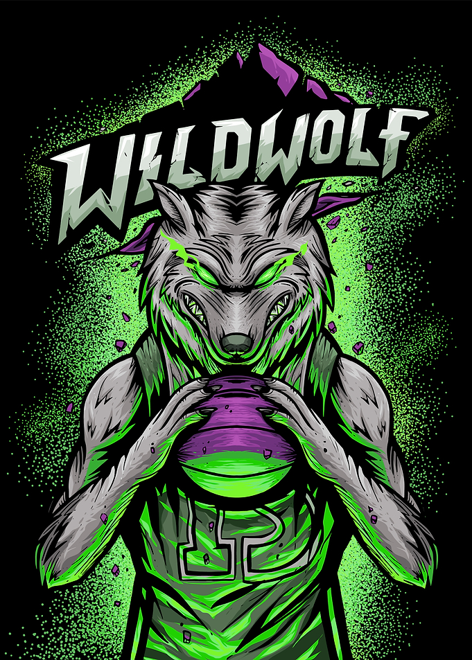 wild wolf illustration