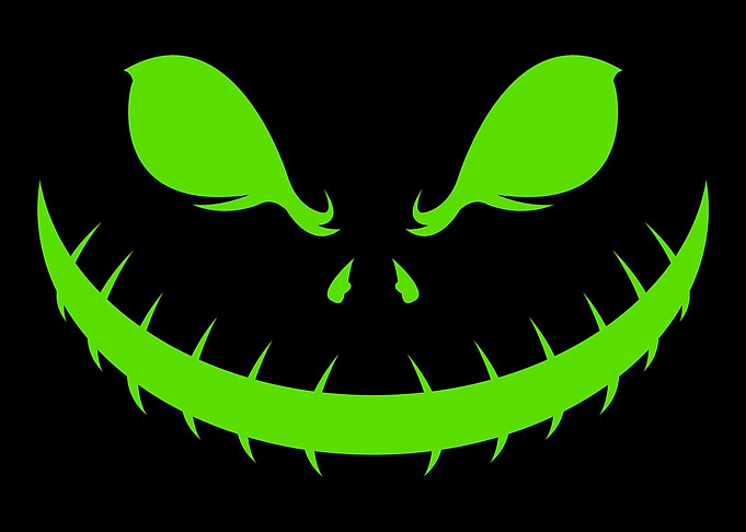 Spooky Face Halloween Dark