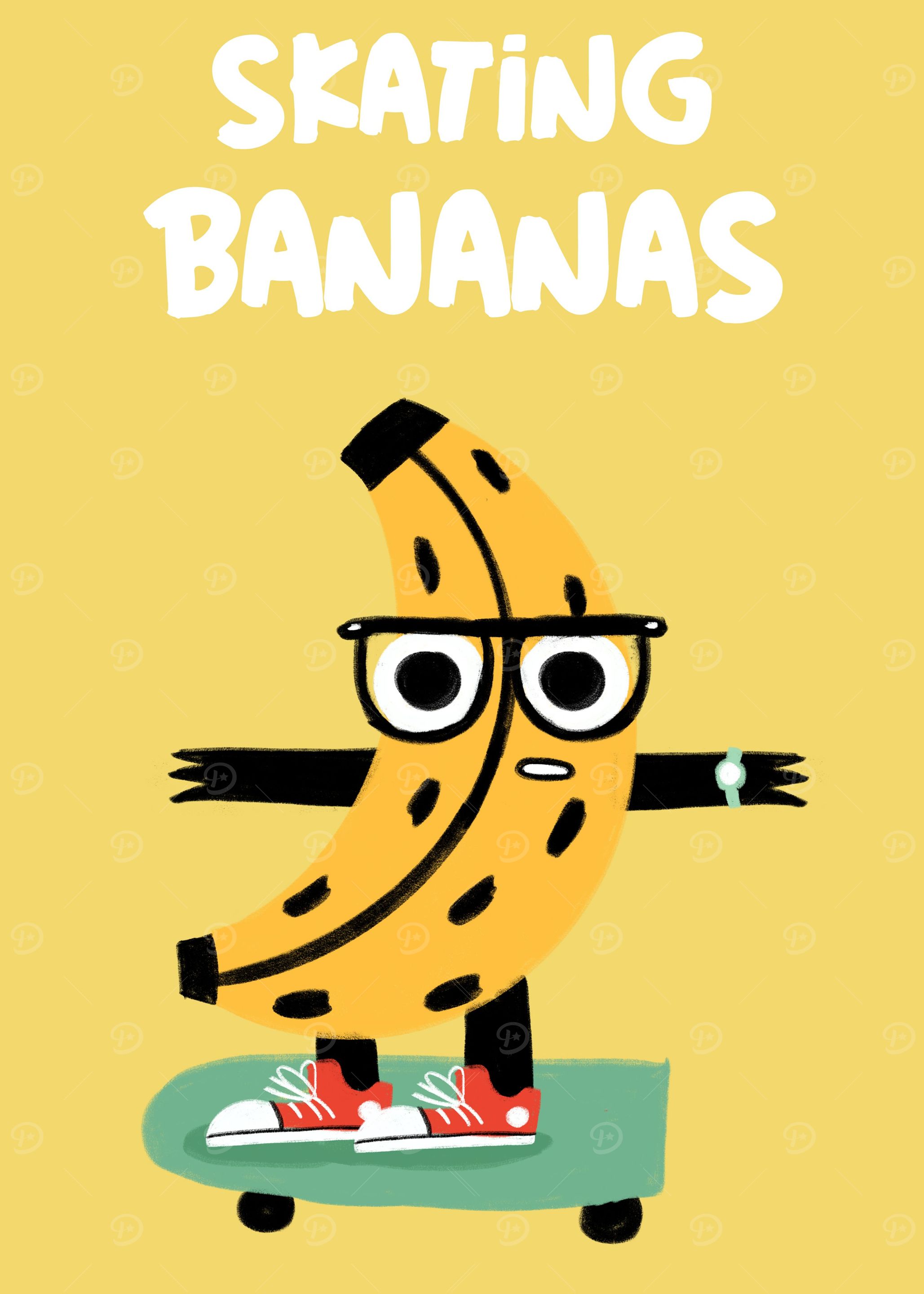 Funny Skating Banana