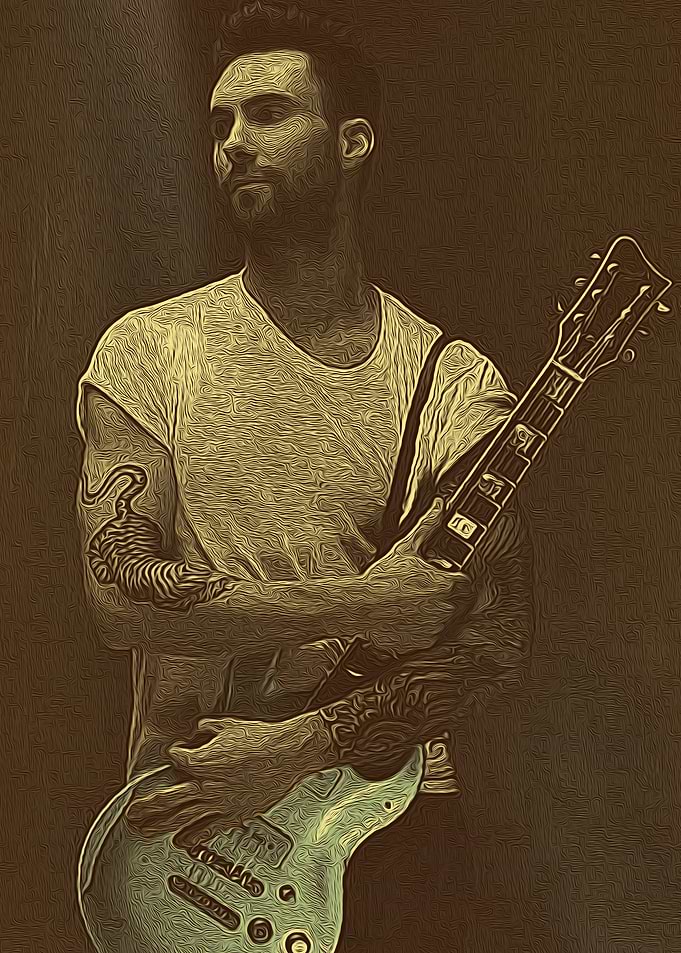 Adam Levine and Guitar