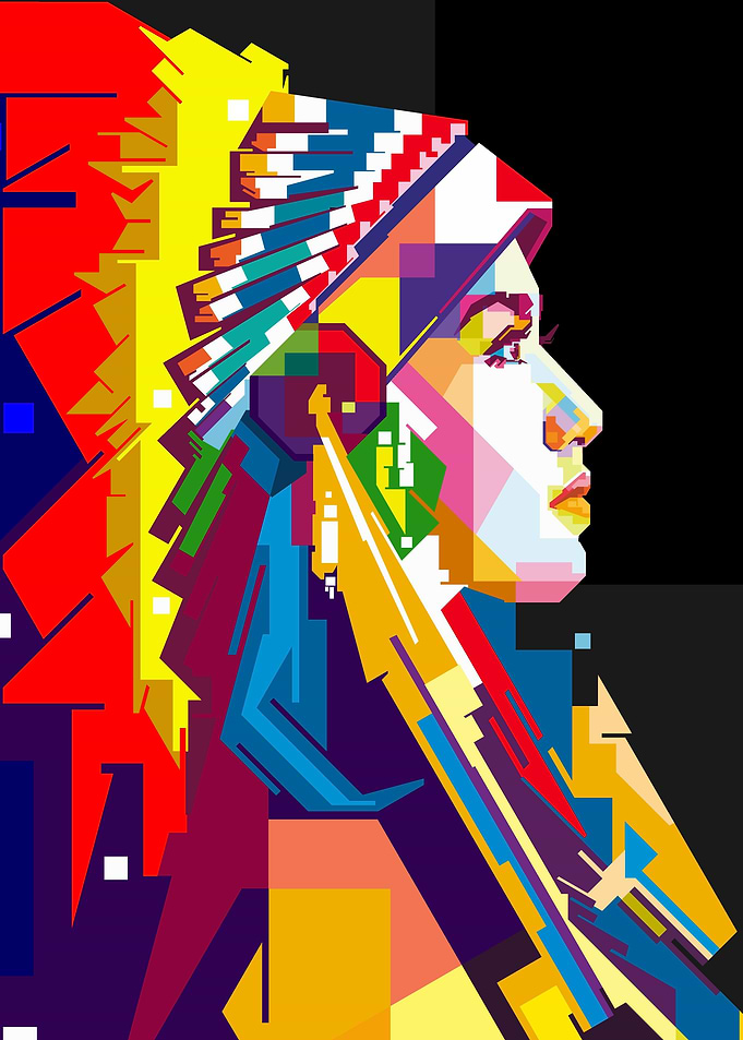 Indian Apache Black Grey