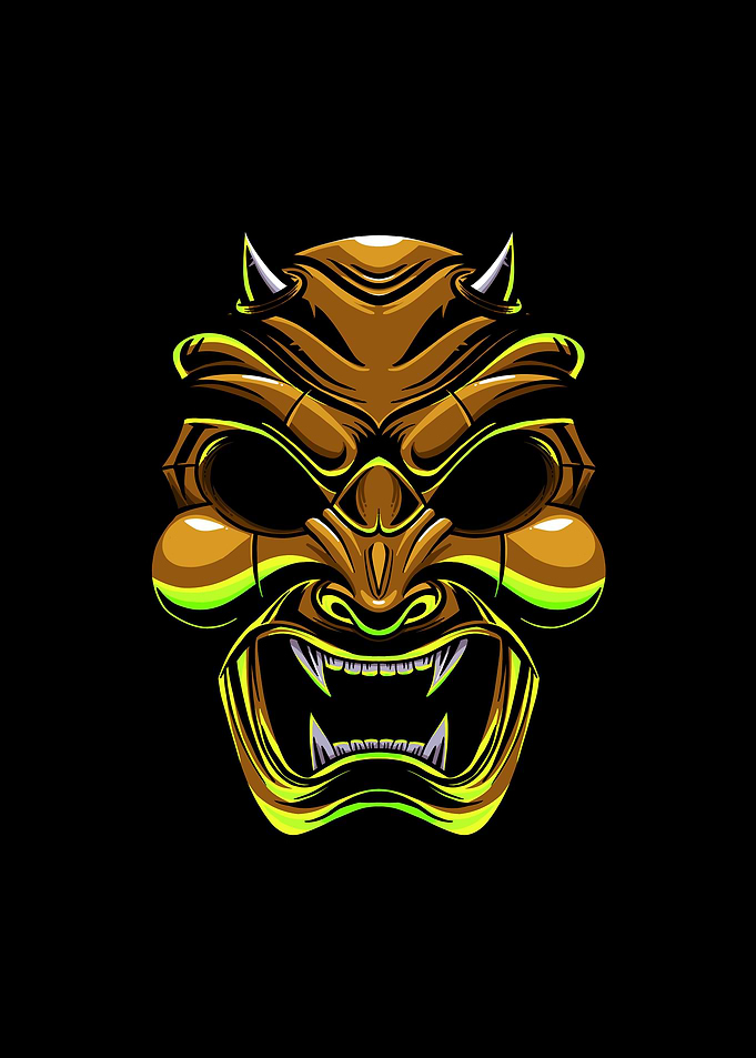 devil samurai illustration