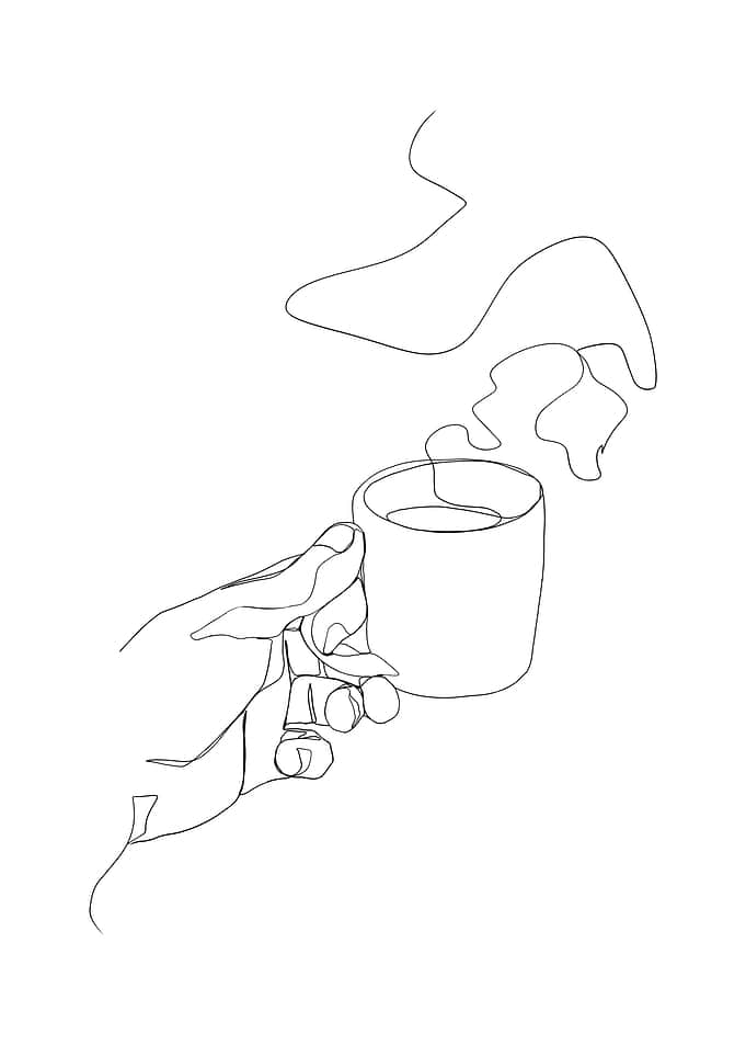 Hot coffee mug Poster