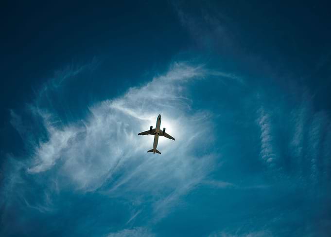 Airplane in the sky