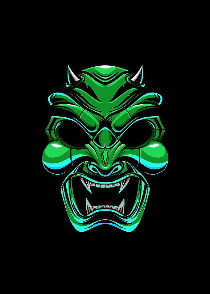 devil samurai illustration
