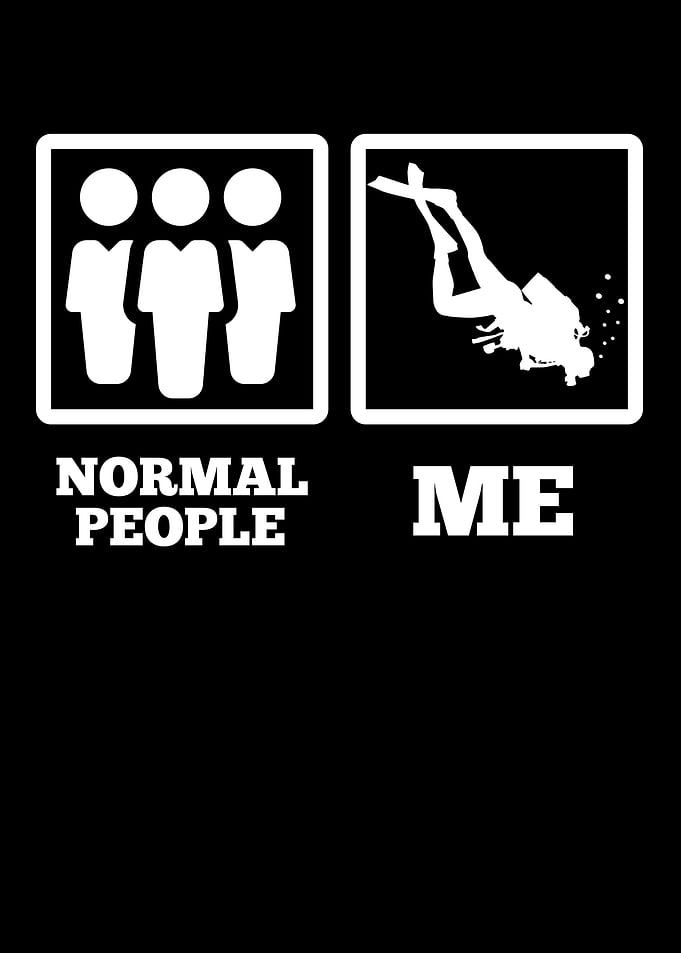Normal People Diving Ocean