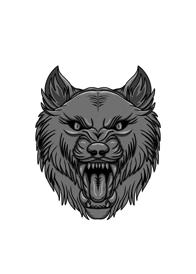Evil Wolf Head