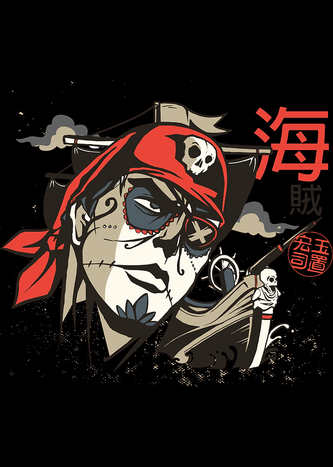 sugar skull pirate
