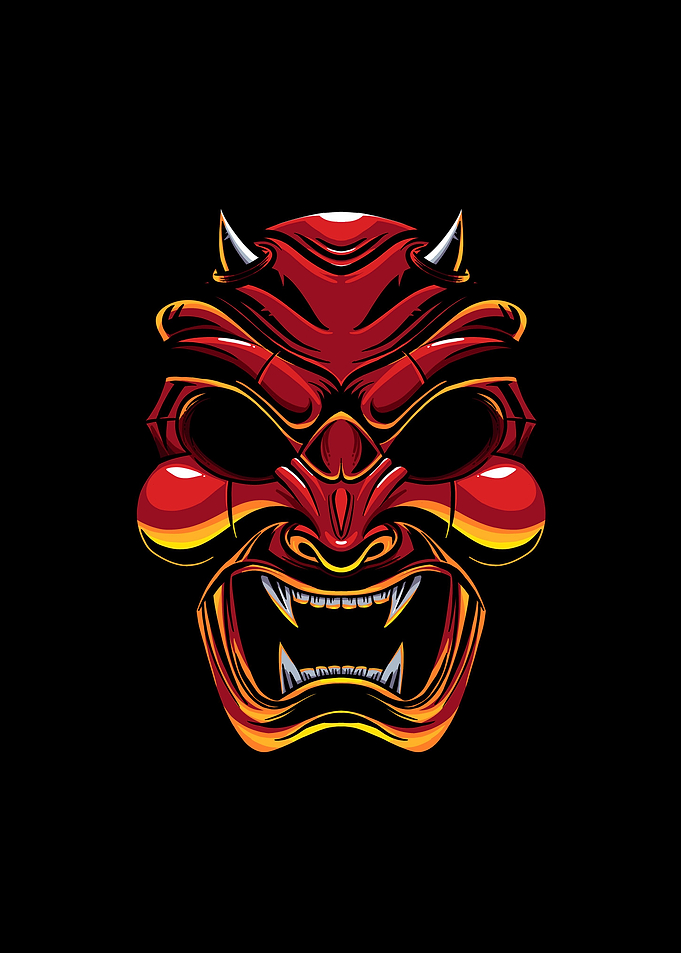 devil samurai illustration
