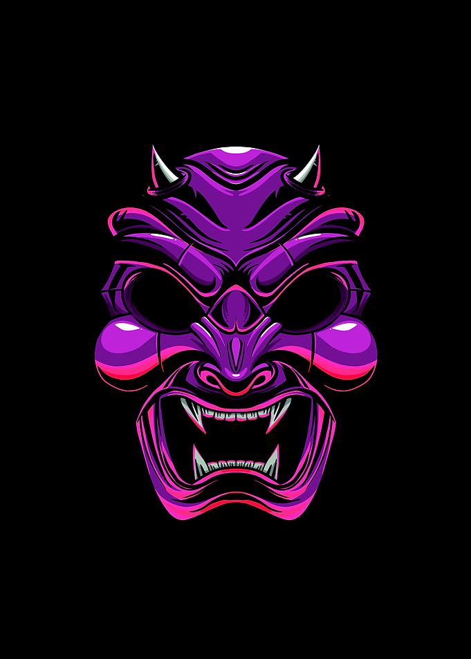 devil samurai illustration