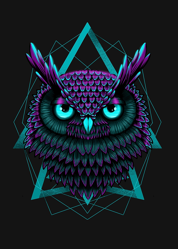Neon Eyes Owl
