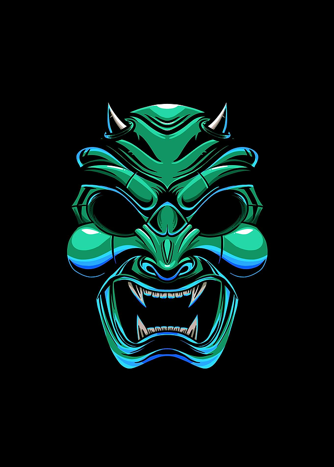devil samurai illustration