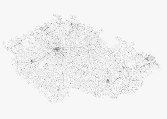Roads of Czech Republic Ma