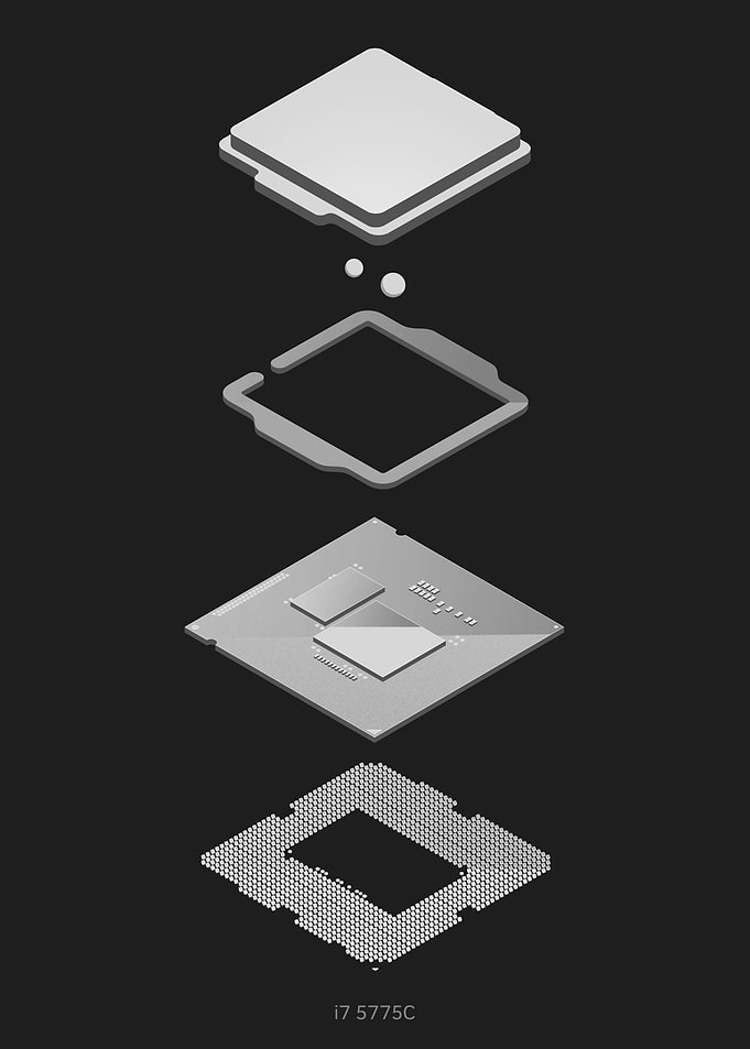 I7 5775C CPU POSTER BW