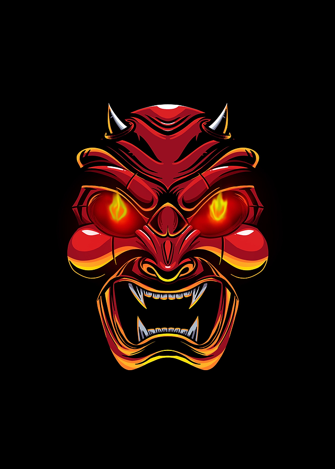 devil samurai illustration