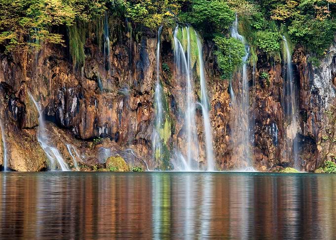 Lake and Waterfall