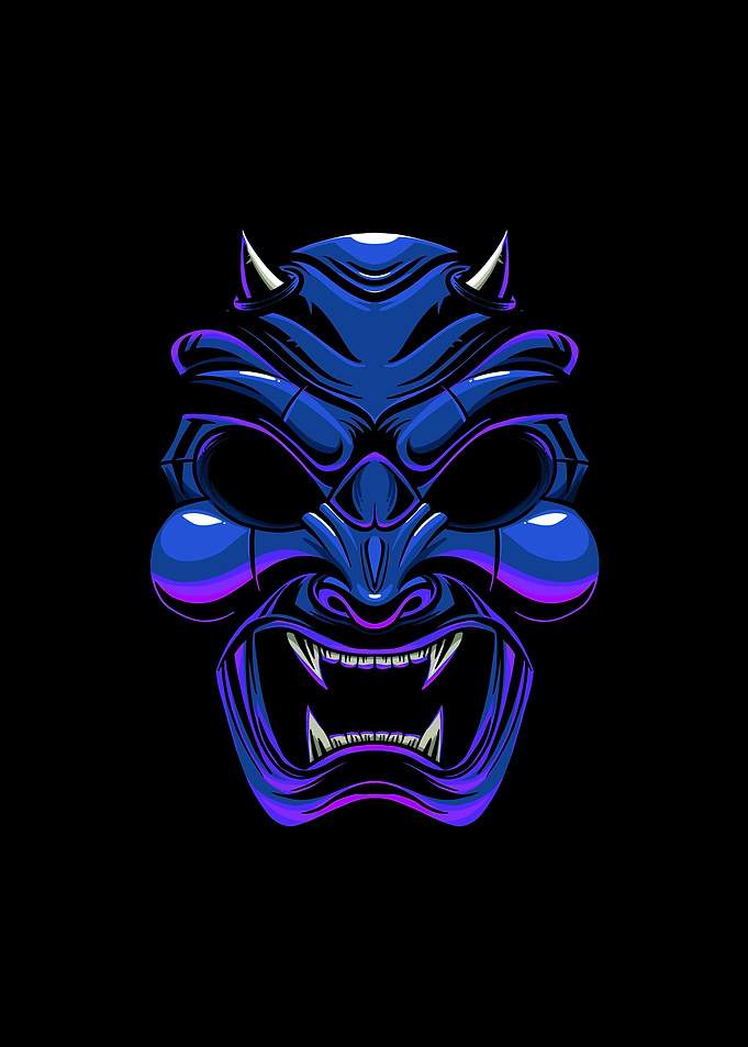 devil samurai illustration
