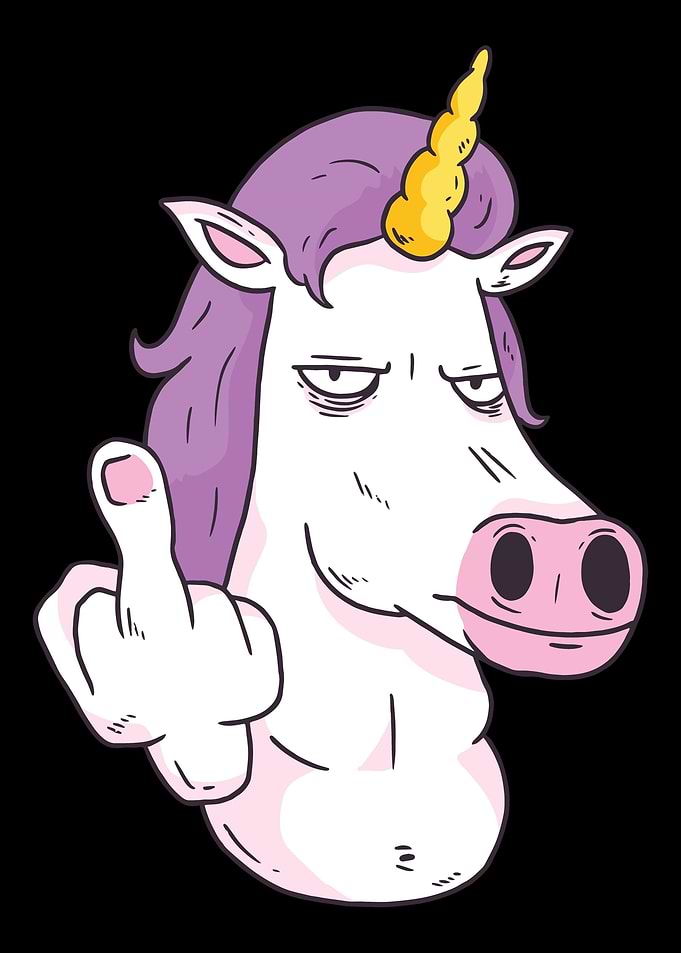 angry unicorn