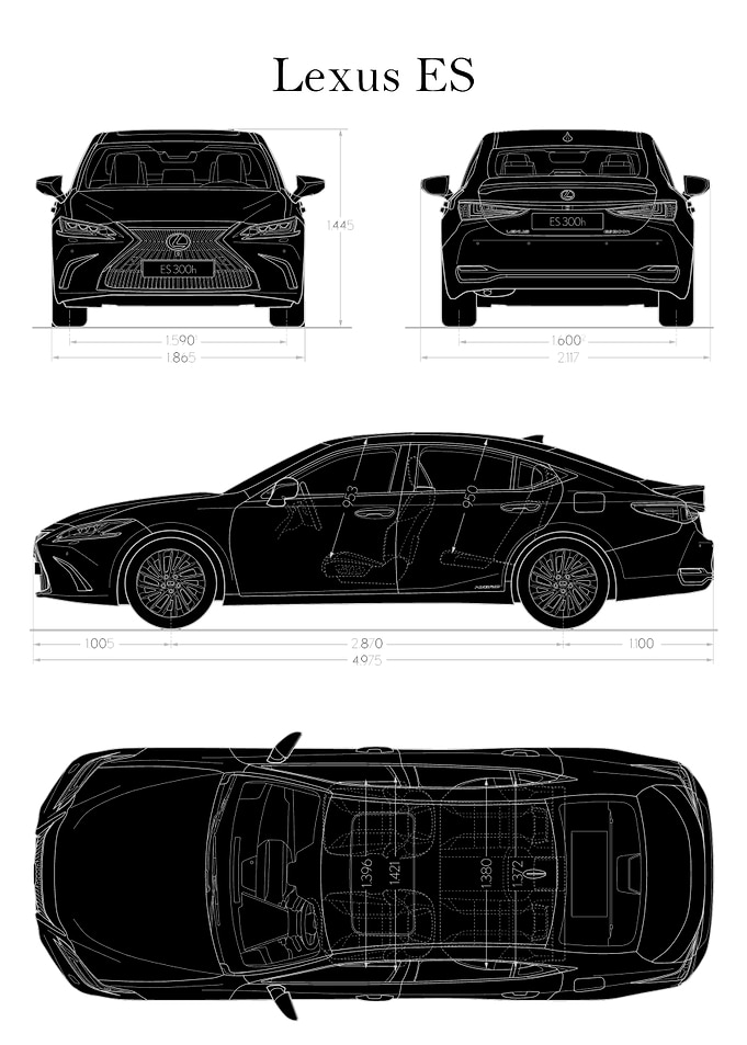 Lexus ES 2019 Blueprint
