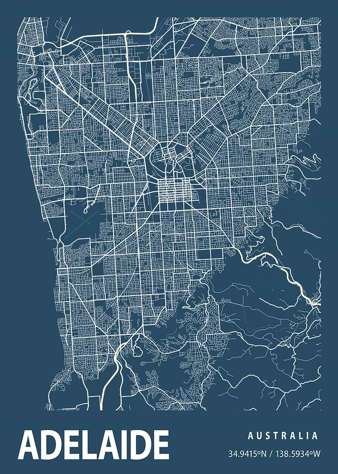 Adelaide Blueprint Street