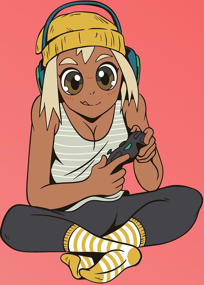 anime gamer Girl video