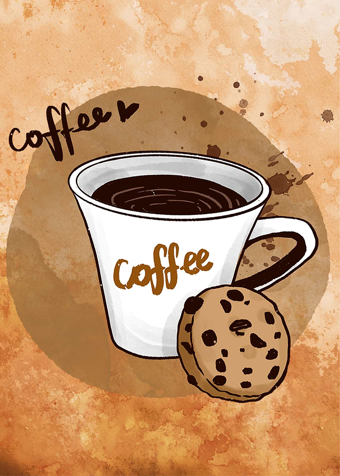 Coffee Cup with cookies