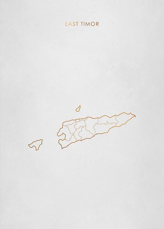 Gold East Timor Map