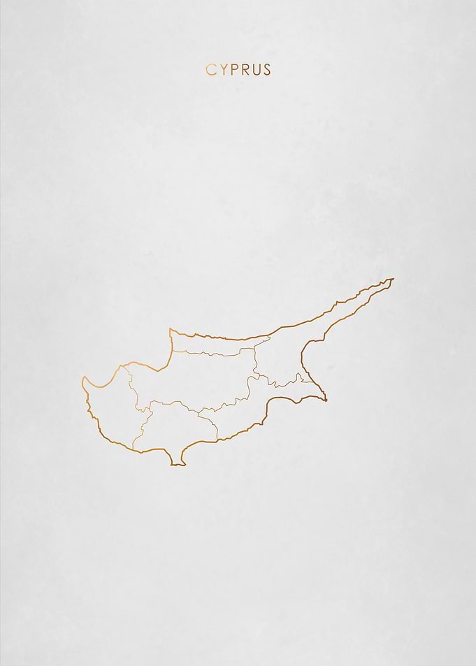 Gold Cyprus Map