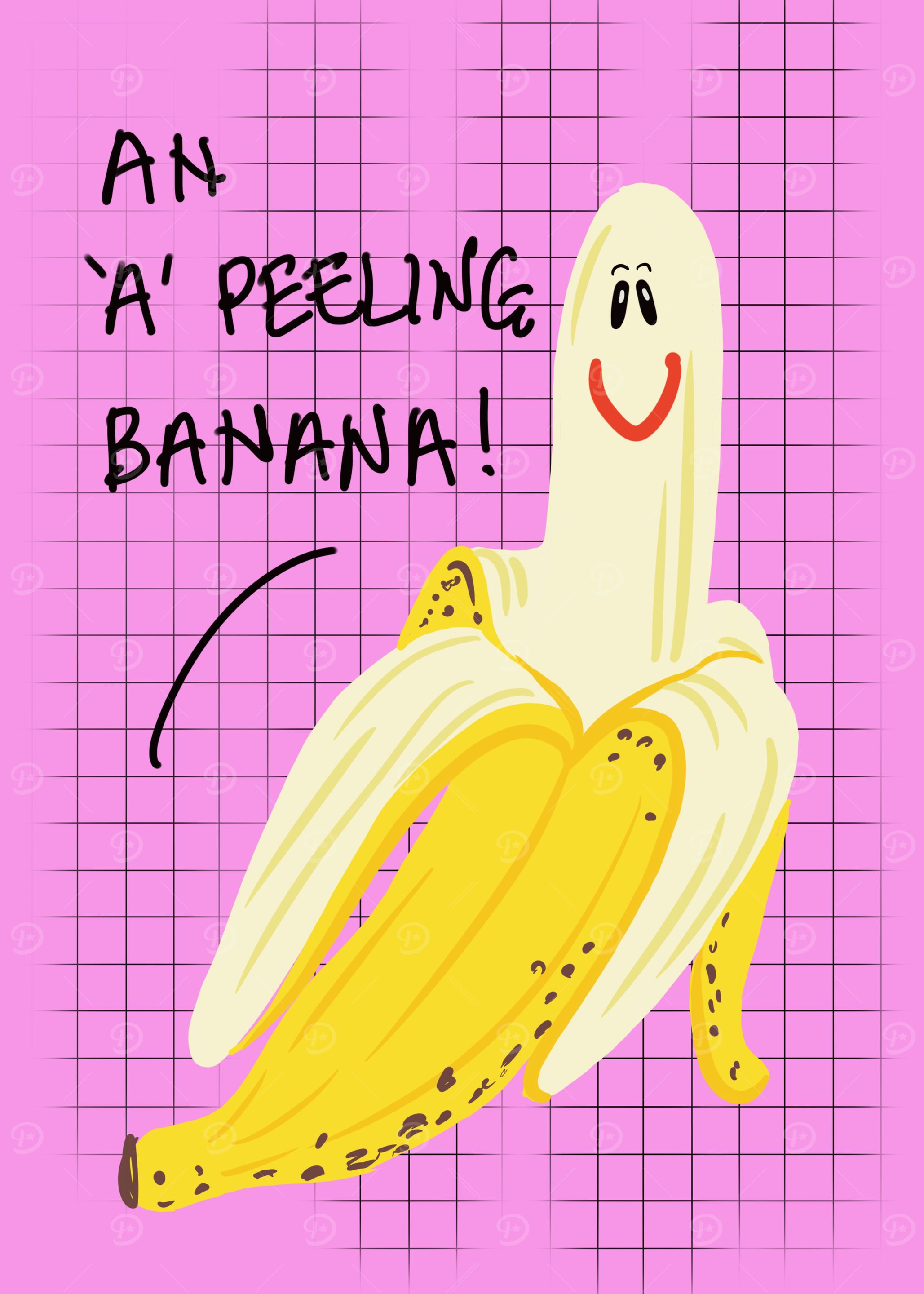 An A peeling Banana