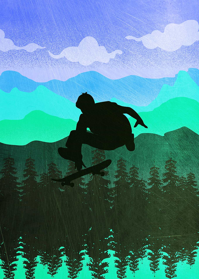 Skateboarder Forest