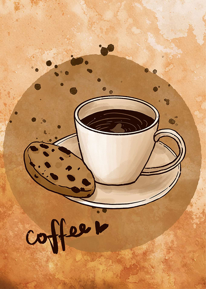 Coffee Cup with cookie