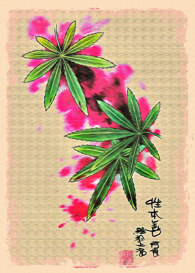 Japanese Art Flower Print