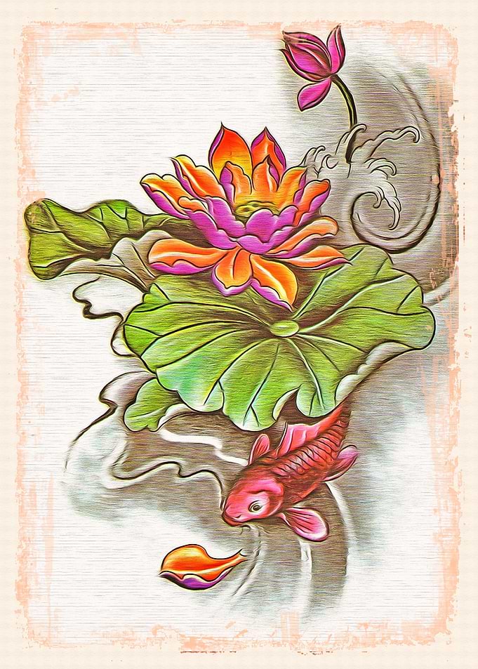 Flower Print Floral Art