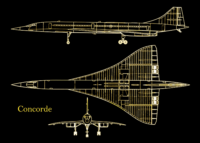 Concorde Blueprint gold