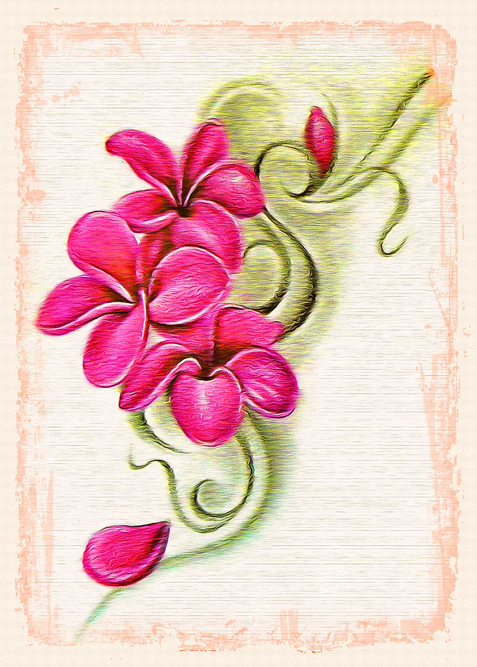 Flower Print Floral Art