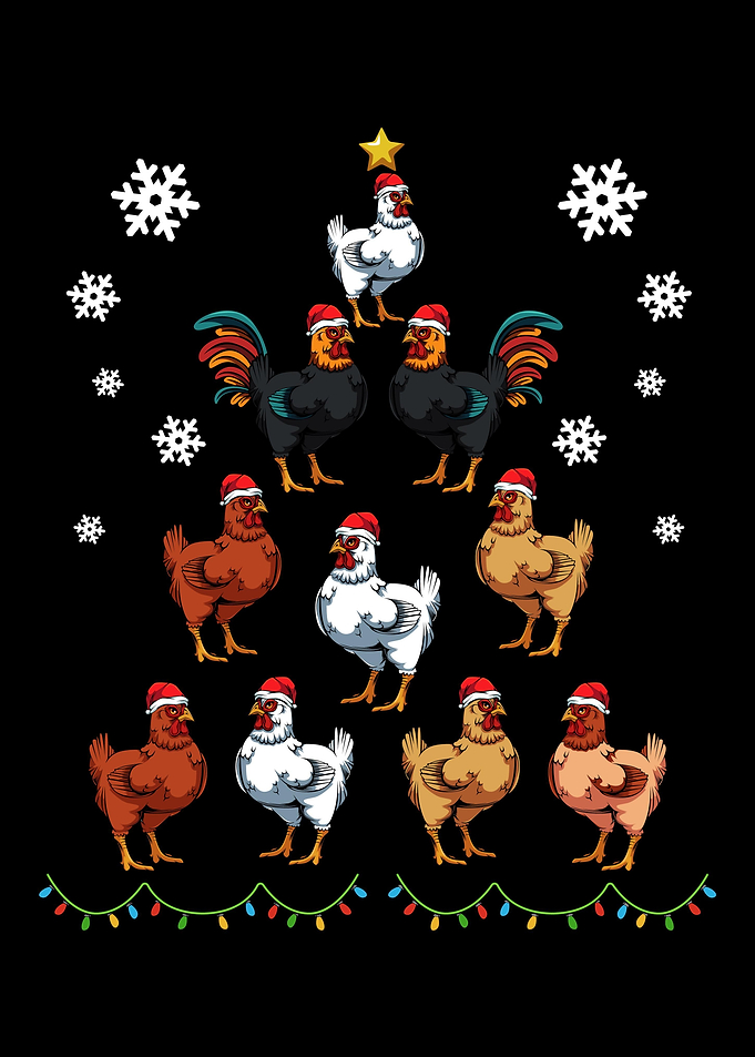 Chicken Christmas Tree Fun