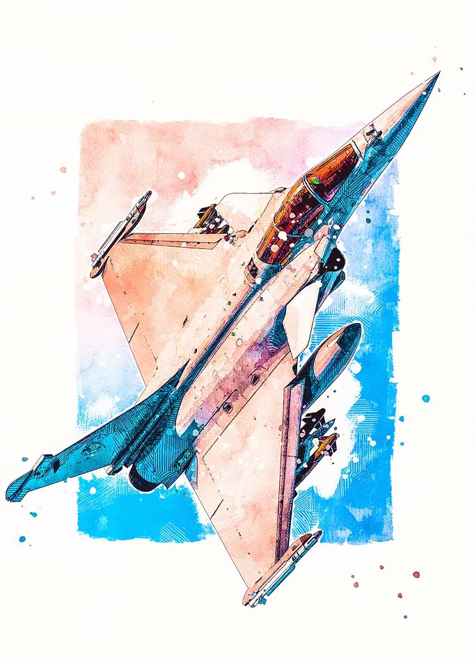 Dassault Rafale Watercolor