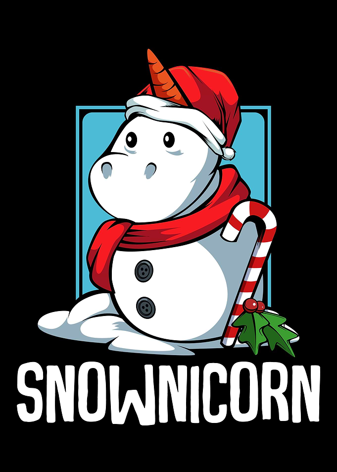 Snownicorn Snowman Adorabl