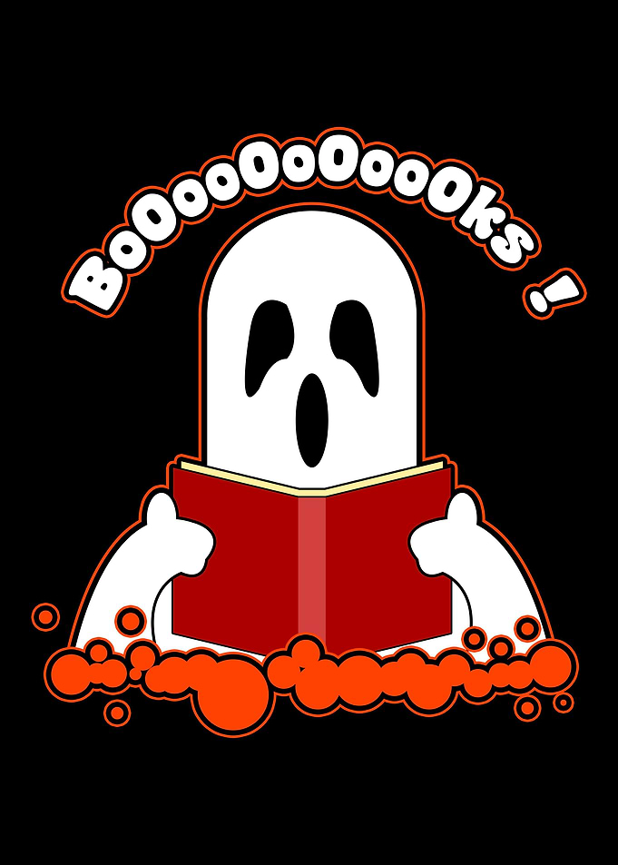 Ghost Reading Books Funny