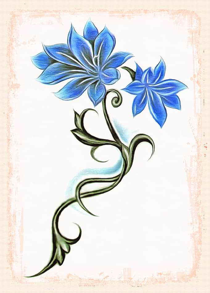 Flower Print Floral Art