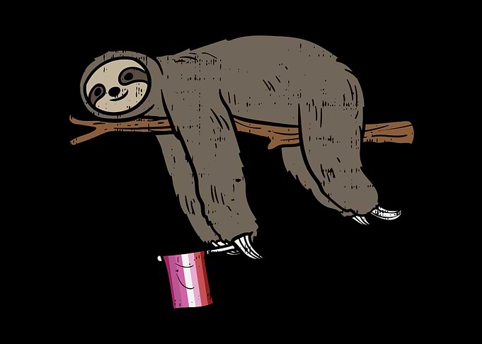 Lazy Sloth Lesbian Flag