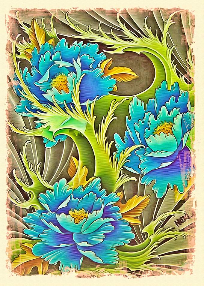 Flower Print Floral Art