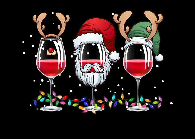 christmas light wine xmas