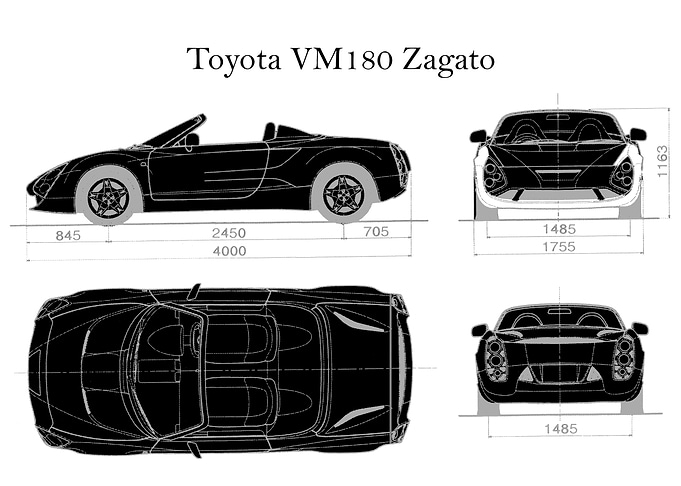 Toyota VM180 Zagato black