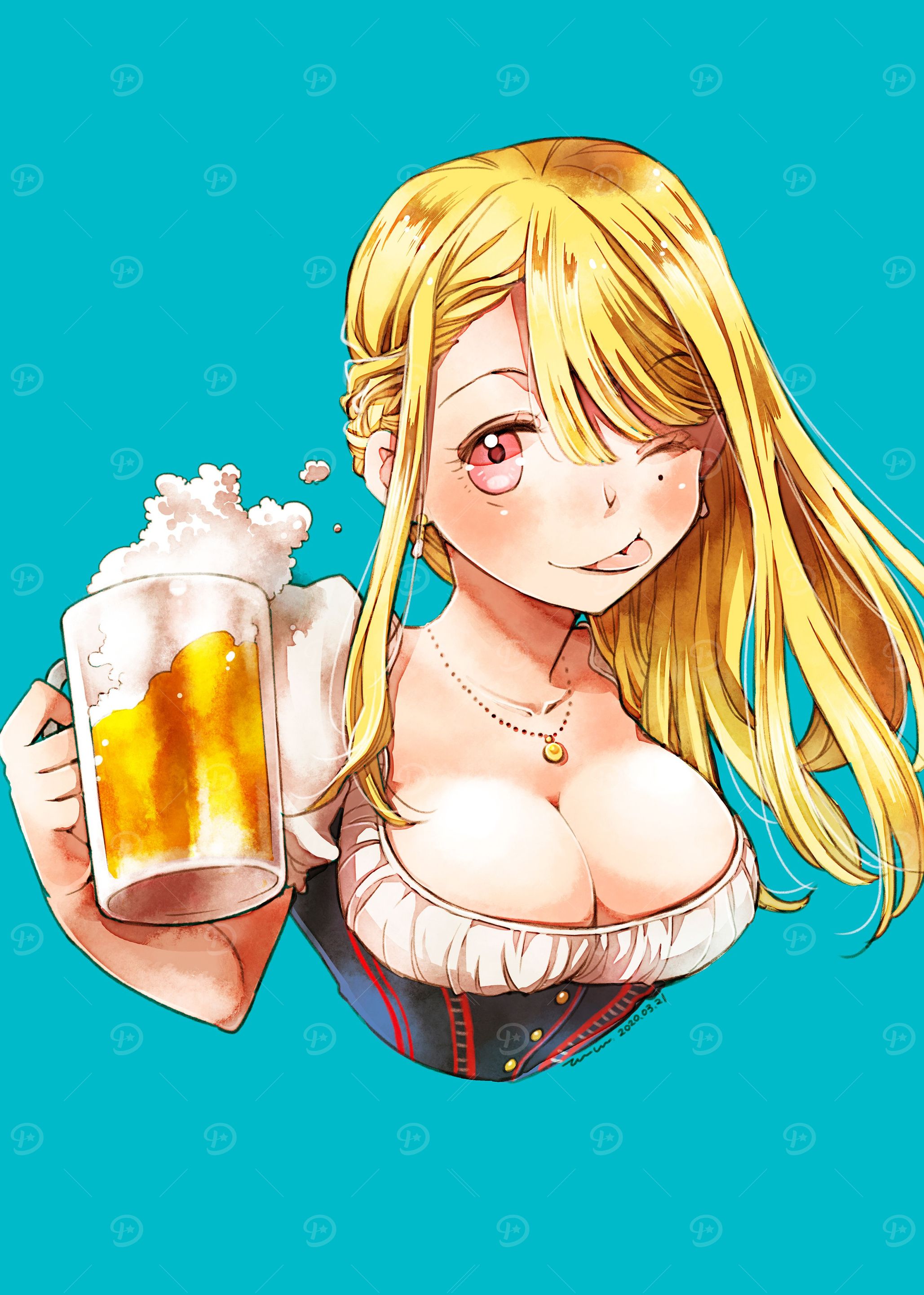 Blonde hair